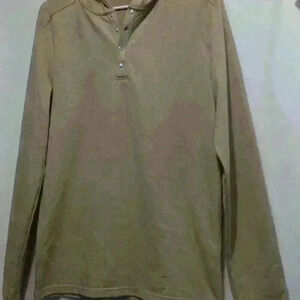 international concepts tan button pullover